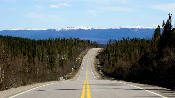 Uapishka Mountains Groulx Uapishka Mountains in Northern Quebec north quebec stock pictures, royalty-free photos & images