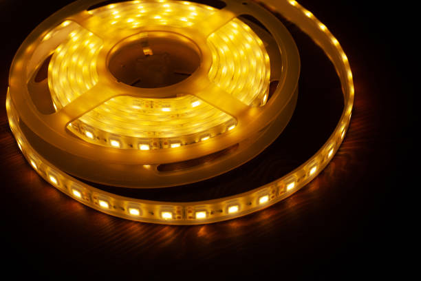 istock Led silicon shining strip in coil. Diode lights 1171509828
