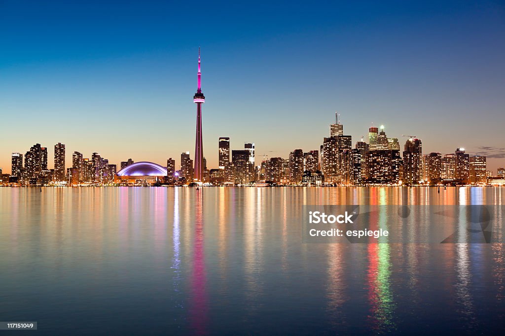 Toronto skyline bei Nacht - Lizenzfrei Architektur Stock-Foto