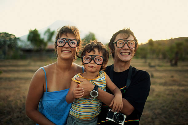 Glasses fun Group of people in funny glasses offbeat stock pictures, royalty-free photos & images