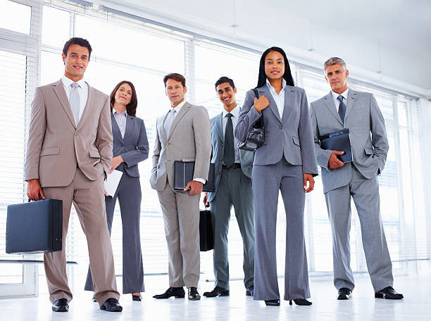 istock Low-angle view of business partners 117151101