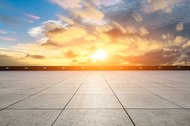 istock Wide floor and beautiful sky clouds at sunset 1171511249