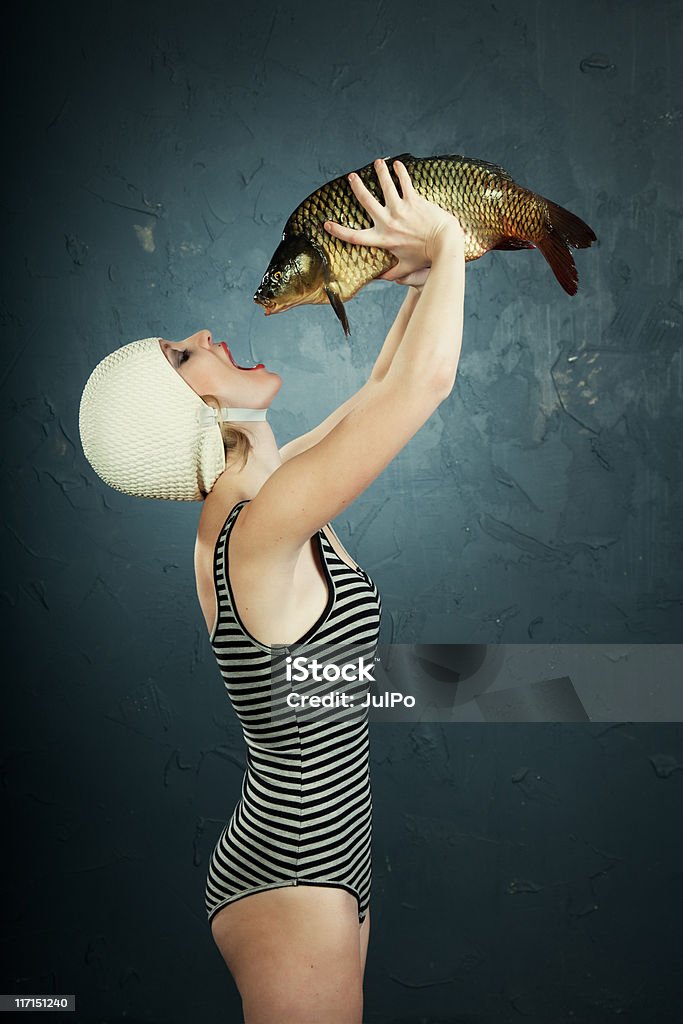 Woman and fish  Fish Stock Photo