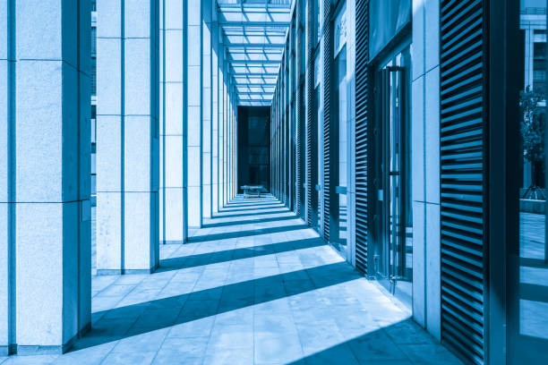 istock Empty floor and modern office building ,qingdao,china 1171512981