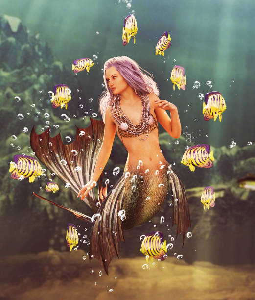 istock 3d Fantasy mermaid in mythical sea 1171513169