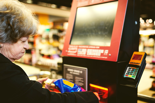 Senior woman in a supermarket