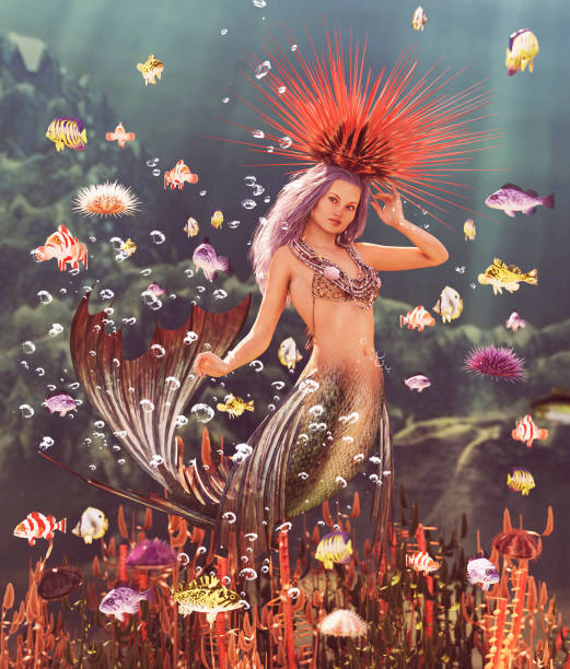istock 3d Fantasy mermaid in mythical sea 1171513238