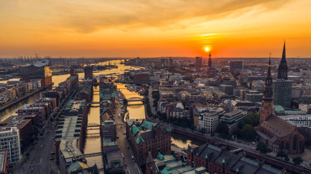 istock Cityscape of Hamburg before sunset 1171514278
