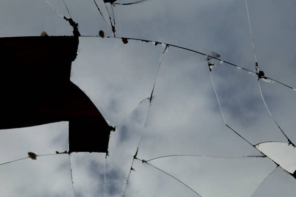 istock Cracked glass ,The mirror crack Texture Background. 1171514479