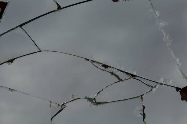 istock Cracked glass ,The mirror crack Texture Background. 1171514729