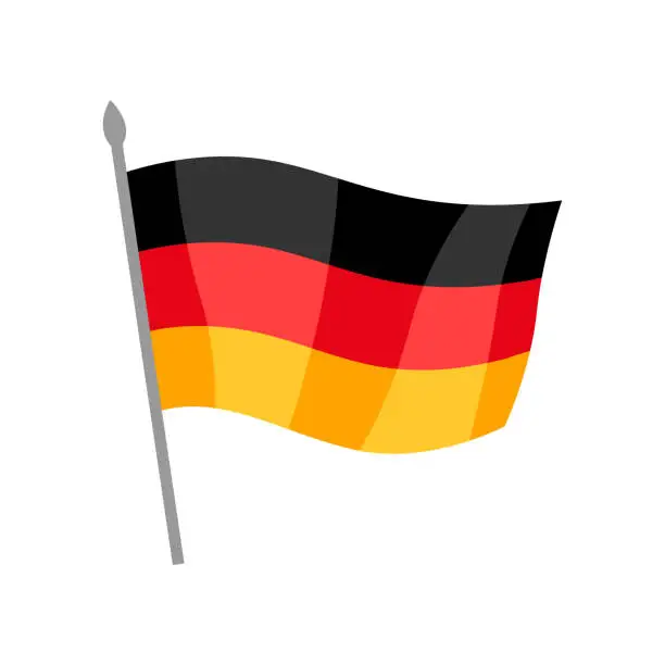 Vector illustration of German flag illustration.