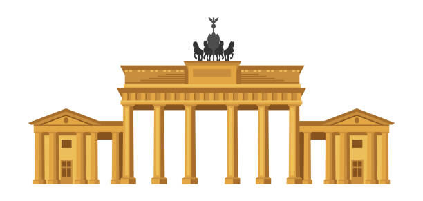 бранденбургские ворота в берлине. - berlin germany brandenburg gate germany monument stock illustrations