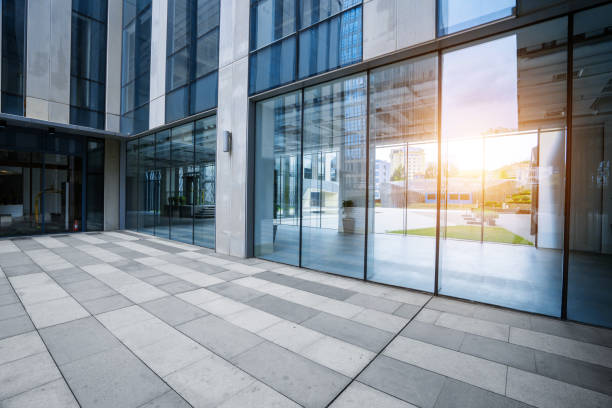 istock Empty floor and modern office building ,qingdao,china 1171518780
