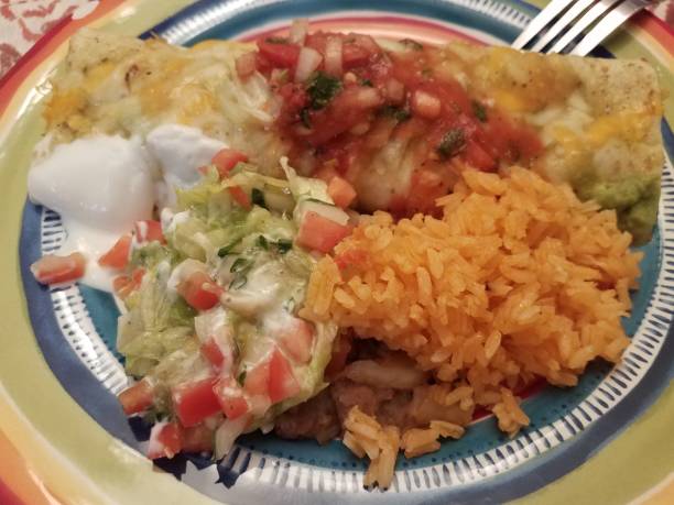 istock burrito with salsa and rice and beans 1171519990