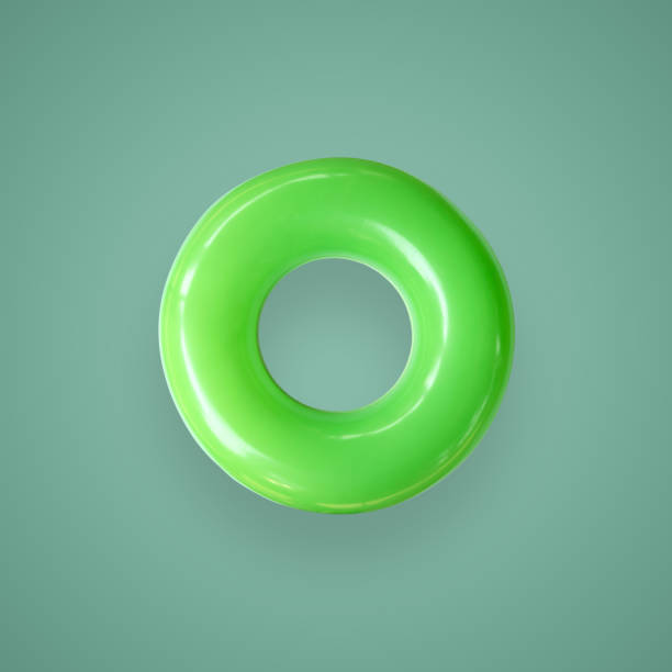 istock Green color swim rings isolated 1171520376