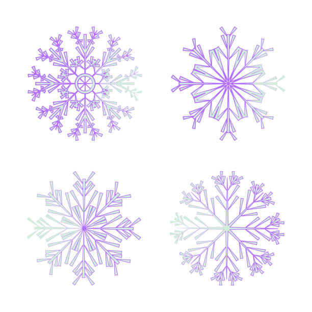 illustrations, cliparts, dessins animés et icônes de flocons de neige bicolores du nouvel an et de noel. - backdrop decoration frost ice