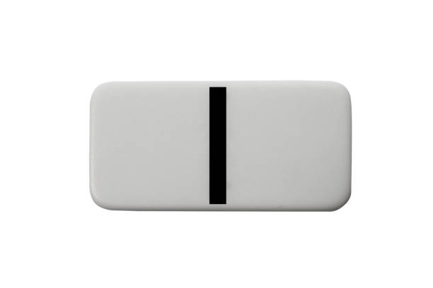 one white piece game figure dominoe isolated
