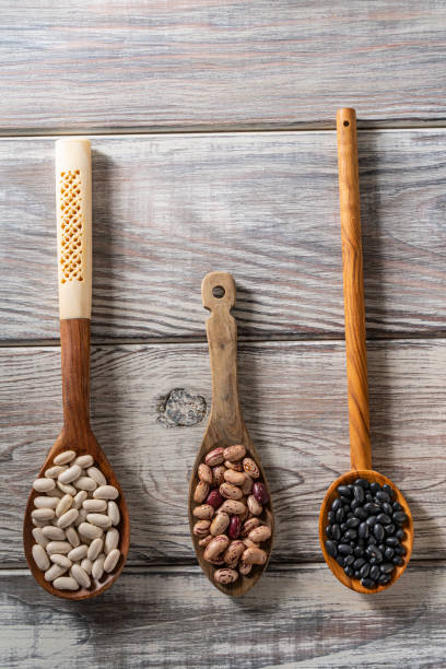 istock Dried beans legumes on wood spoon 1171526844