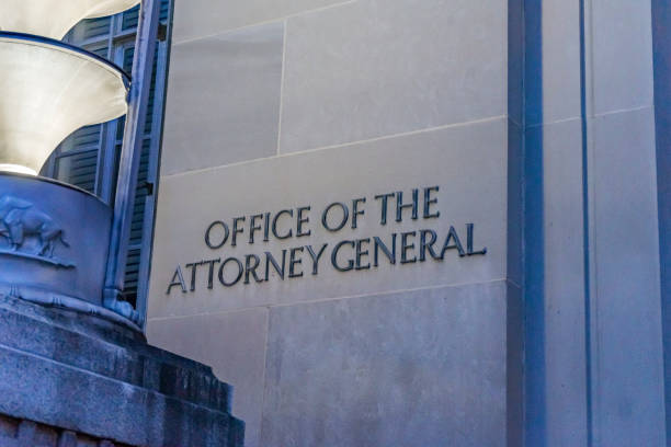 Attorney General Office Robert Kennedy Justice Department Building Washington DC stock photo