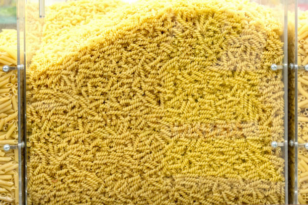 istock Pasta Vermicelli pasta texture background. filmed in store 1171533938