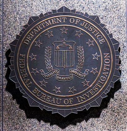 FBI Seal Symbol J. Edgar Hoover Building Federal Bureau InvestigationPennsylvania Avenue Washington DC Completed in 1975.