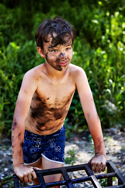 istock The child got dirty in nature. 1171538193