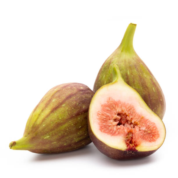 istock Fig fruits isolated on white background. Top view. Flat lay pattern 1171538413