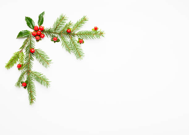 istock Merry christmas greeting card with empty space for holiday text. Flat lay. 1171540043