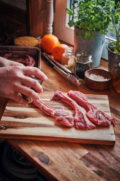 istock Preparing Lamb Chops with Oriental Spice Mix 1171543062