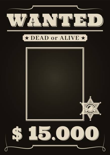 Wanted Poster Old Distressed Western Criminal Background Dead Or Alive  Wanted Vector Template Stock Illustration - Download Image Now - iStock