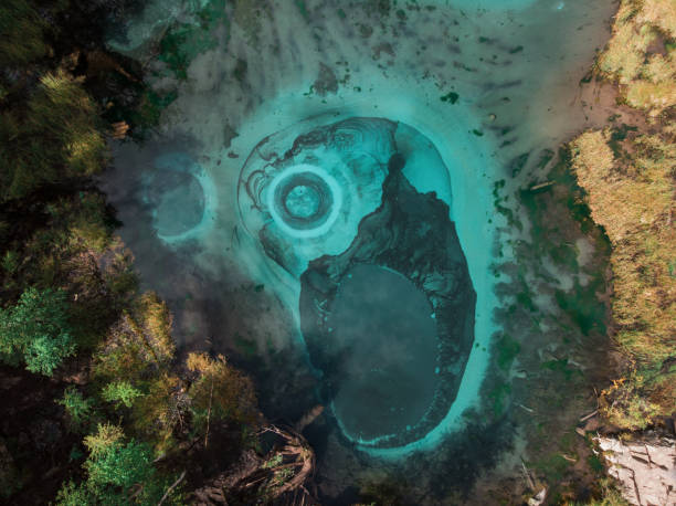 istock Geyser (blue, silver) lake with thermal springs 1171547238