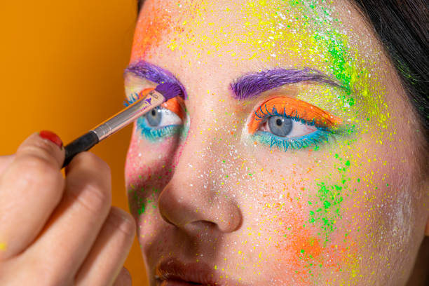 istock Brush eyebrow makeup in colorful vivid 1171548955