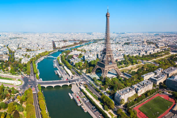 istock Paris aerial panoramic view, France 1171564456