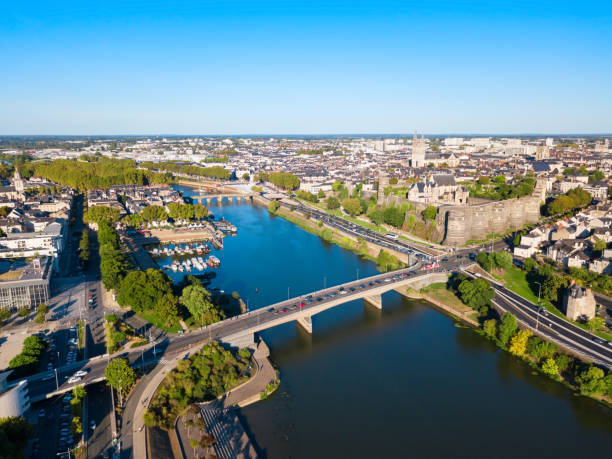 istock Angers aerial panoramic view, France 1171564544