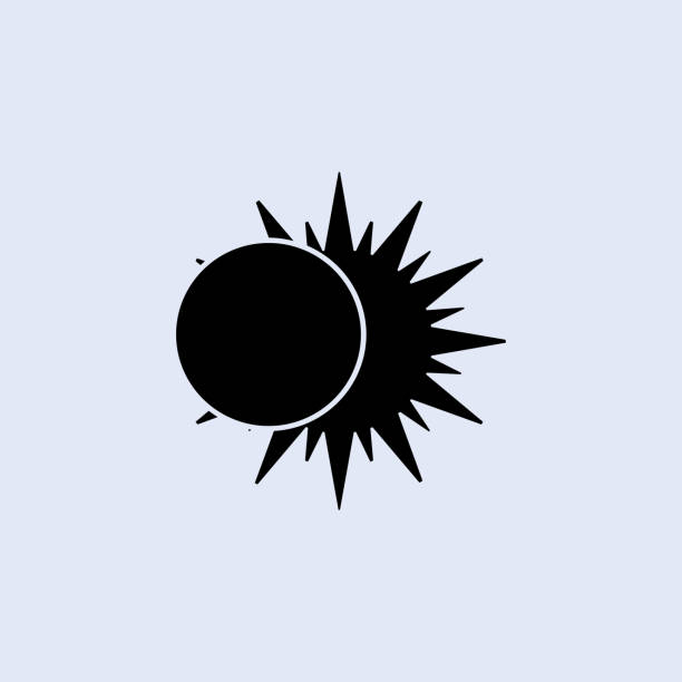 illustrations, cliparts, dessins animés et icônes de icône d'éclipse solaire. éléments de l'icône de l'espace. signes, collection de symboles, icône simple pour les sites web, conception web, application mobile - eclipse