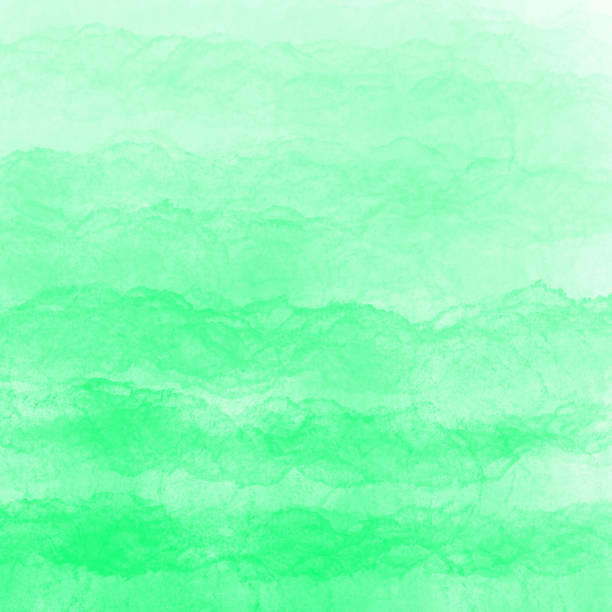 stockillustraties, clipart, cartoons en iconen met rand van tinten van turkoois groen verf spatten druppels. aquarel lijnen ontwerpelement. turquoise groen gekleurde handgeschilderde abstracte textuur. - watercolour brush strokes green background