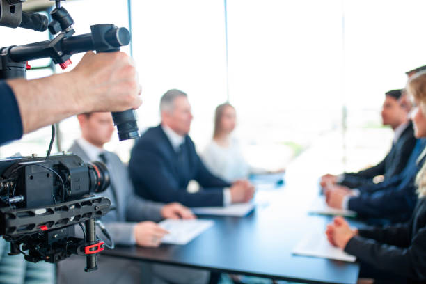 istock Videographer filming business meeting 1171570142