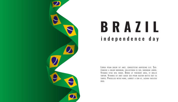 7 September Brazil Independence Day Banner Vector illustation Brazil Independence Day 7 September Banner Vector with space for text patriotic quilt stock illustrations
