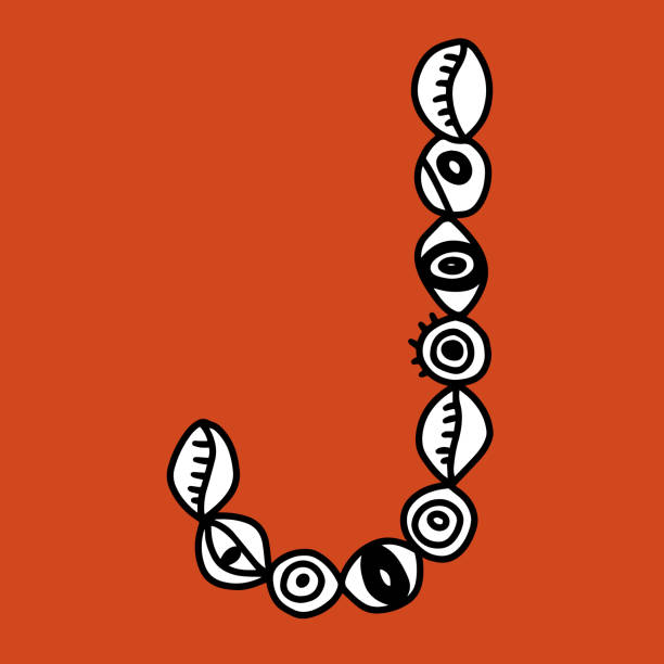 The Letter J In Different Fonts Drawings Illustrations, RoyaltyFree