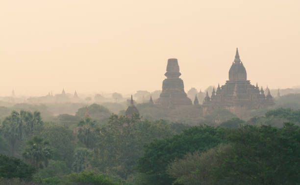 istock View over ancient temples of Bagan complex during sunrise golden hour in Myanmar 1171583918