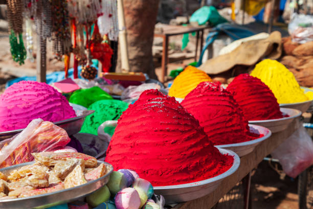 Holi powder colors in India