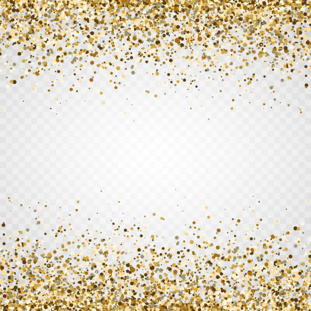 istock Glitter gold frame with space for text. Luxury glitter decoration. Golden sparkles and dust on transparent background. Bright design for Christmas, Birthday, Wedding. Vector illustration 1171587676