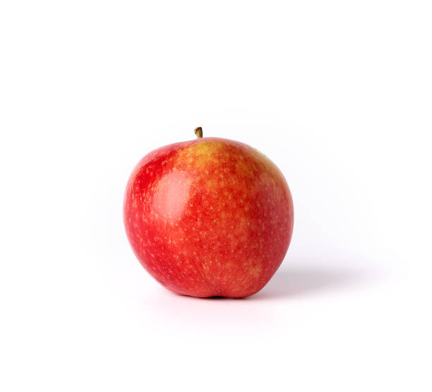 istock ripe red round apple on a white background 1171589229