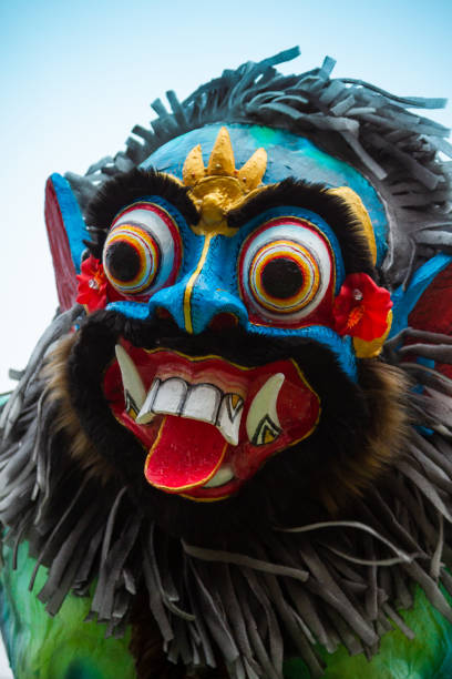 UBUD, BALI - MARCH 04, 2011: Ogoh-ogoh statues at the Ngrupuk parade in Bali island in Indonesia