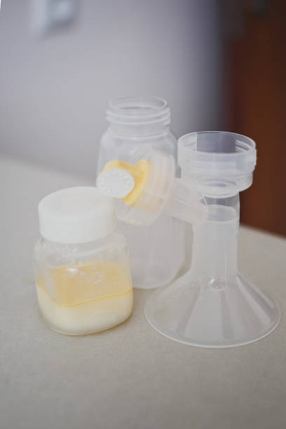 Equipment for breastfeeding stock photo