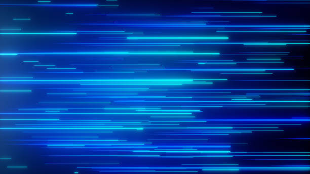 istock Abstract directional neon lines geometric background. Data flow. Optical fiber. Explosion star. 3d illustrationmotion effect. Blue modern light spectrum, fluorescent ultraviolet light. 1171595784