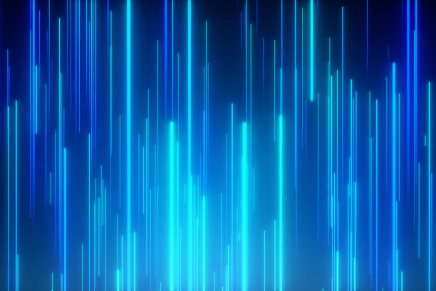 istock Abstract directional neon lines geometric background. Data flow. Optical fiber. Explosion star. 3d illustrationmotion effect. Blue modern light spectrum, fluorescent ultraviolet light. 1171595786