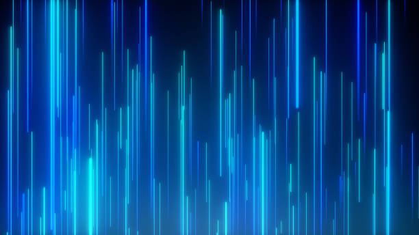 istock Abstract directional neon lines geometric background. Data flow. Optical fiber. Explosion star. 3d illustrationmotion effect. Blue modern light spectrum, fluorescent ultraviolet light. 1171595821