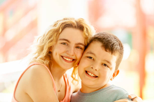 istock Happy brother and sister portrait 1171597149