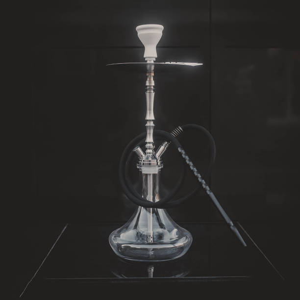 istock part of the hookah, modern design, on a black background. 1171612836